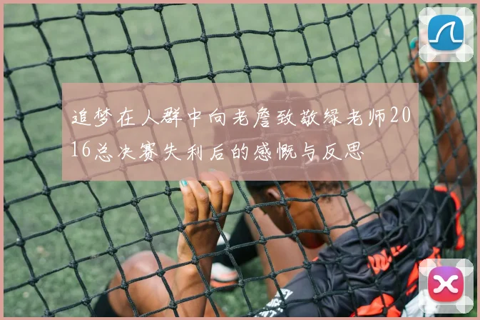 追梦在人群中向老詹致敬绿老师2016总决赛失利后的感慨与反思